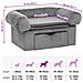 Divano per Cani con Cassetto Grigio 75x50x38 cm in Peluche - Foto miniatura 8