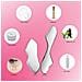 Strumento Gua Sha Per Il Viso A Forma Di Ala In Acciaio Inossidabile Per Rassodare E Sollevare - Foto miniatura 4