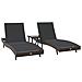 Lettini prendisole 3 pcs Marrone 40 x 40 x 40.5 cm polyrattan - Foto miniatura 1