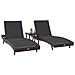 Lettini prendisole 3 pcs Marrone 40 x 40 x 40.5 cm polyrattan - Foto miniatura 3