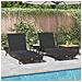 Lettini prendisole 3 pcs Marrone 40 x 40 x 40.5 cm polyrattan - Foto miniatura 4