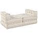 Divano modulare 4 pcs Crema Tessuto - Foto miniatura 4