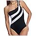Costume Intero Asimmetrico Con Coppe W251611 Donna - Foto miniatura 2