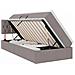 Letto con contenitore e LED con led Talpa 90 x 200 cm Tessuto - Foto miniatura 1