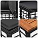 Set di divani da esterno 6 pcs Nero e Grigio scuro Poliestere - Foto miniatura 7