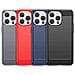 Custodia In Carbonio Flessibile Per Iphone 15 Pro - Blu - Foto miniatura 1