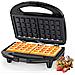 Piastra per waffle belgi ABS07-W. 750 W. 2 waffle quadrati. nera - Foto miniatura 1