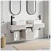 Set di Armadi da Bagno 3 pz Bianco 53 x 35 x 39 cm - Foto miniatura 2