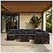 Set Divano da Giardino 12 pz Grigio e Grigio Scuro polyrattan - Foto miniatura 4