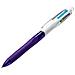 1 Penna A Sfera Bic 4 Colori Grip Fashion Inchiostro Multicolore Punta 1 Mm - Foto miniatura 1