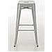 Set 2 Sgabelli Bar Joshua in Metallo I Coppia Sgabelli Industriali Scandinavian Senza Schienale Impilabili I 2 Sgabelli da Bancone H 77 cm Argento - Foto miniatura 1