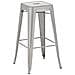 Set 2 Sgabelli Bar Joshua in Metallo I Coppia Sgabelli Industriali Scandinavian Senza Schienale Impilabili I 2 Sgabelli da Bancone H 77 cm Argento - Foto miniatura 4
