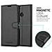 Custodia Compatibile Con Huawei P Smart 2018 / Enjoy 7s In Nero Carbone - Coperchio Protettiva Con Chiusura Magnetica, Funzione Stand E Tasca Per Le Carte - Foto miniatura 3