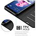 Custodia Compatibile Con Huawei P Smart 2018 / Enjoy 7s In Nero Carbone - Coperchio Protettiva Con Chiusura Magnetica, Funzione Stand E Tasca Per Le Carte - Foto miniatura 4