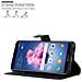 Custodia Compatibile Con Huawei P Smart 2018 / Enjoy 7s In Nero Carbone - Coperchio Protettiva Con Chiusura Magnetica, Funzione Stand E Tasca Per Le Carte - Foto miniatura 6