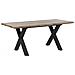 Tavolo Da Pranzo Estendibile 140/180 X 90 Cm Legno Chiaro E Nero Bronson - Foto miniatura 7