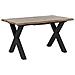 Tavolo Da Pranzo Estendibile 140/180 X 90 Cm Legno Chiaro E Nero Bronson - Foto miniatura 5