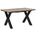 Tavolo Da Pranzo Estendibile 140/180 X 90 Cm Legno Chiaro E Nero Bronson - Foto miniatura 6