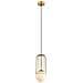 Pendente A Sospensione Moderno Dorato 1 Luce Con Oro, Paralume Bianco, Attacco E27 - Foto miniatura 2