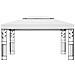 Gazebo con Tetto Doppio e Stringa di Luci LED 3x4 m Bianco - Foto miniatura 3
