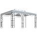 Gazebo con Tetto Doppio e Stringa di Luci LED 3x4 m Bianco - Foto miniatura 1
