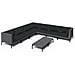 Set Divani Giardino 8 Pz Con Cuscini In Polyrattan Grigio Scuro - Foto miniatura 1