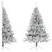 Albero di Natale a Metà con Supporto Argento 120 cm PET - Foto miniatura 1
