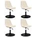 Sedie Da Pranzo Girevoli 4 Pz Crema In Velluto - Foto miniatura 2