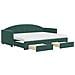 Divano Letto Estraibile Cassetti Verde Scuro 80x200cm Velluto - Foto miniatura 1