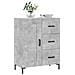 Credenza Grigio Cemento 69,5x34x90 Cm In Legno Multistrato - Foto miniatura 3
