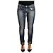 Jeans Pantaloni Da Donna Denim Skinny Vita Bassa Cotone Lavato Blu... - Foto miniatura 1