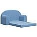 Divano Letto per Bambini a 2 Posti Blu in Morbido Peluche - Foto miniatura 5