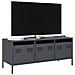 Mobile Tv Antracite 101,5x39x43,5 Cm Acciaio Laminato A Freddo - Foto miniatura 1