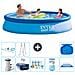 Piscina Fuori Terra - In Giro - 366x76 Cm - Blu - Include Accessori Coordinati A1021 - Foto miniatura 1