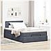 Pouf Letto con Materasso e LED Grigio Scuro 120x190cm Velluto - Foto miniatura 4
