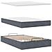 Pouf Letto con Materasso e LED Grigio Scuro 120x190cm Velluto - Foto miniatura 9