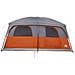 Tenda Familiare Cabina 10 Persone Grigia Arancione Impermeabile - Foto miniatura 6