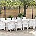 Set da Pranzo da Giardino 13 Pezzi con Cuscini in Polyrattan Bianco, Tavolo da Giardino  Bianco 150x100x73 cm in Polyrattan, Sedie da Giardino  con Cuscini 4 pz in Polyrattan Bianco - Foto miniatura 2