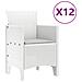 Set da Pranzo da Giardino 13 Pezzi con Cuscini in Polyrattan Bianco, Tavolo da Giardino  Bianco 150x100x73 cm in Polyrattan, Sedie da Giardino  con Cuscini 4 pz in Polyrattan Bianco - Foto miniatura 5