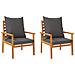 Set Salotto da Giardino 5 pz con Cuscini Legno Massello Acacia - Foto miniatura 4