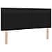 Testiera  Design Semplice Nera 140 cm in Finta Pelle - Foto miniatura 4