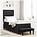 Letto con Box Spring con Materasso e Panca Nero 80x200 cm Velluto - Foto miniatura 2