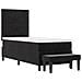 Letto con Box Spring con Materasso e Panca Nero 80x200 cm Velluto - Foto miniatura 8