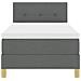 Letto con Rete a Molle e Materasso Grigio Scuro 80x200 cm Tessuto - Foto miniatura 8