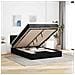 Pouf Letto con Materasso e LED Nero 140x190 cm - Foto miniatura 2