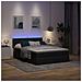 Pouf Letto con Materasso e LED Nero 140x190 cm - Foto miniatura 3