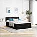 Pouf Letto con Materasso e LED Nero 140x190 cm - Foto miniatura 4