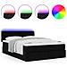 Pouf Letto con Materasso e LED Nero 140x190 cm - Foto miniatura 5