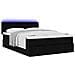 Pouf Letto con Materasso e LED Nero 140x190 cm - Foto miniatura 6