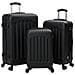 "Set di valigie 3 pezzi in policarbonato rigido nero 20"" 24"" 28" - Foto miniatura 1